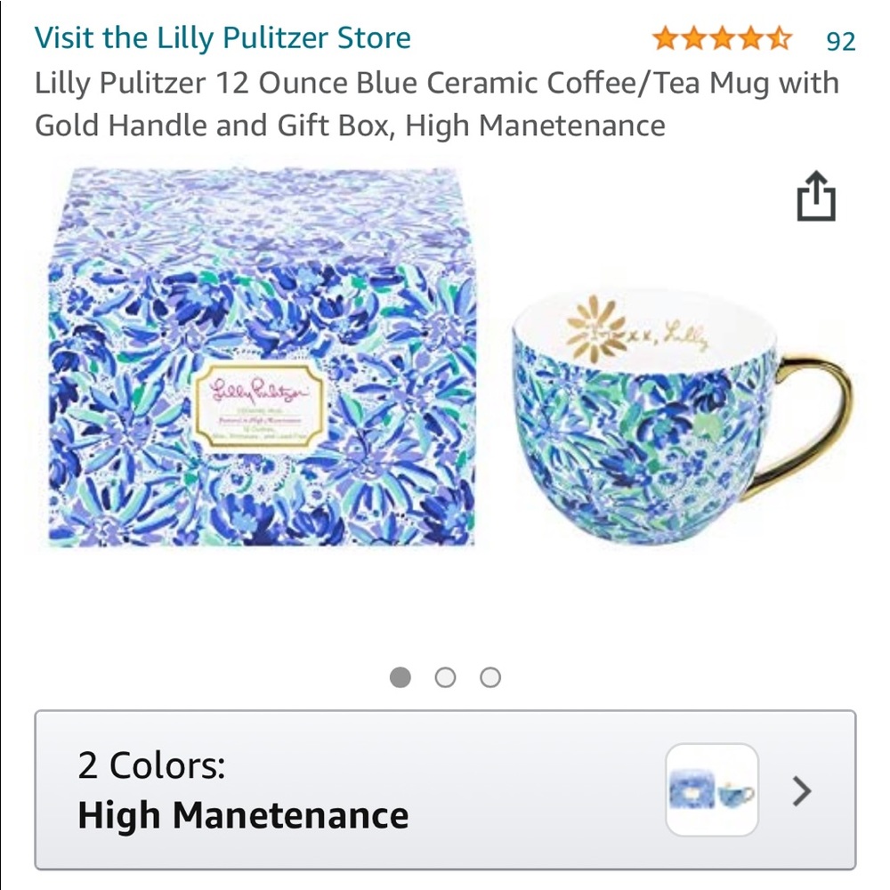 Ceramic Lilly Pulitzer mug